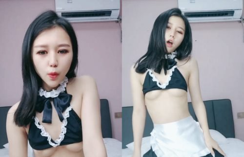 小妞女仆装啪啪特写舔弄大屌口活很棒撩起内衣露奶子主动上位骑坐大屌爆插粉穴.